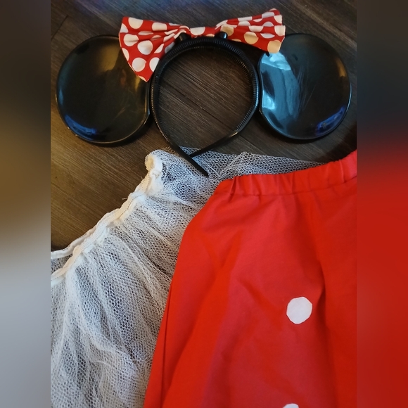 Other - Minnie Mouse Skirt W/ Toule and Headband